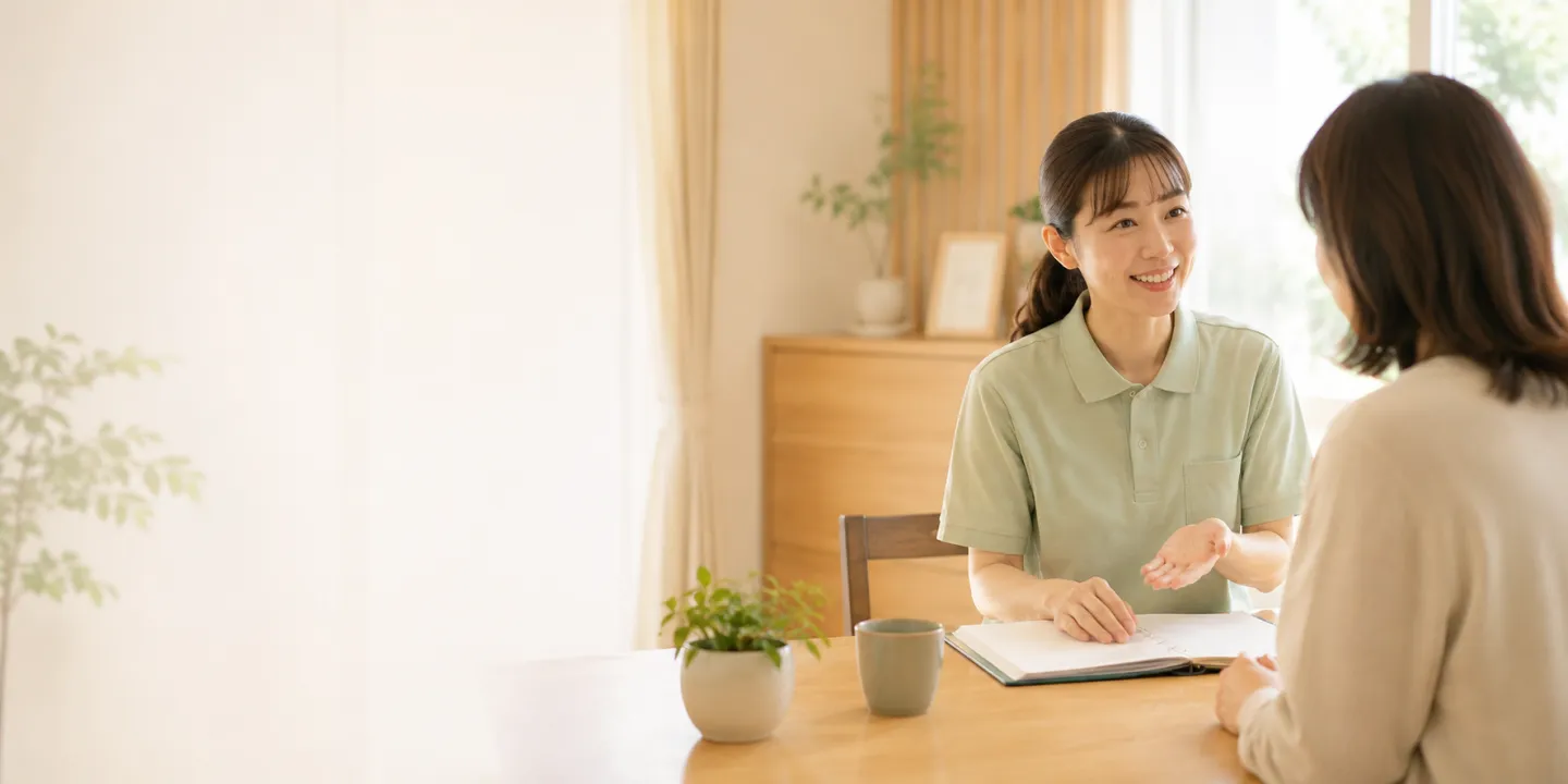 ご利用者様と対話する介護スタッフ